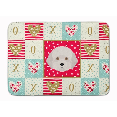 Carolines Treasures 19 x 27 in. Cyprus Poodle Love Machine Washable Memory Foam Mat CK5193RUG